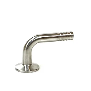 34mm Tri-Clamp til 12mm slangenippel albue (90 grader)