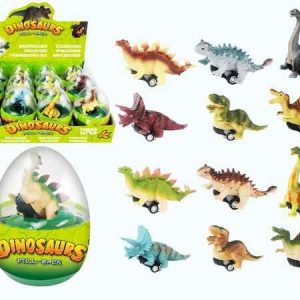 DINOSAUR PULL BACK I EGG 12 ASS.