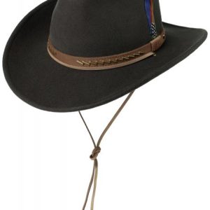 Stetson Western Woolfelt Sort/Grå