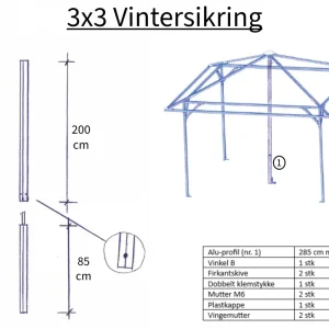 Vintersikring Pavillion 3x3
