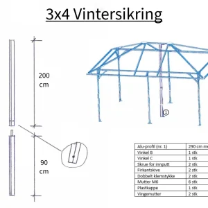 Vintersikring paviljong 3x4
