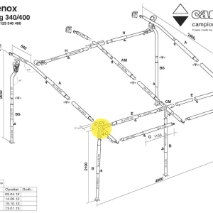 Prenox CV hjørne til Frigg 28x230