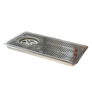 Nedfelt Drip Tray med rinser og drenering  - 40cm x 22cm rustfritt stål - AEB