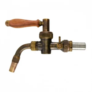 LUKR Nostalgie tappekran, brass (patina) - EU Shank