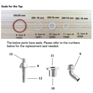 O-ring sett til Grainfather Conical Fermenter Dual Valve Tap