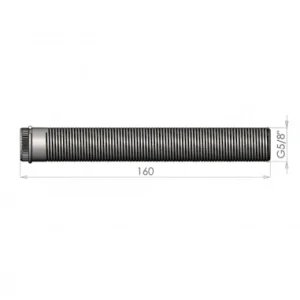 LUKR EU Shank 5/8" x 160mm - lang gjennomføring